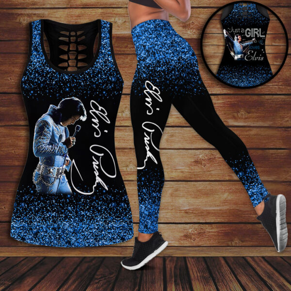 Elvis Presley Hollow Tank Top Leggings - HOATT 10076