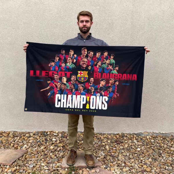 FC Barcelona 3D House Flag - GNE 3269