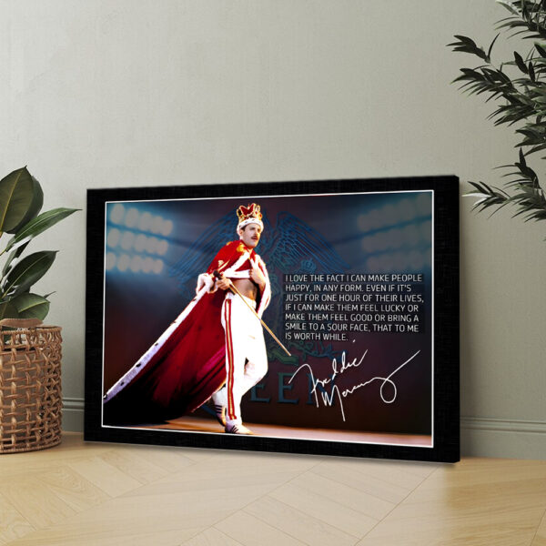 Freddie Mercury Rectangle Canvas With Inner Frame - MAITM 10515