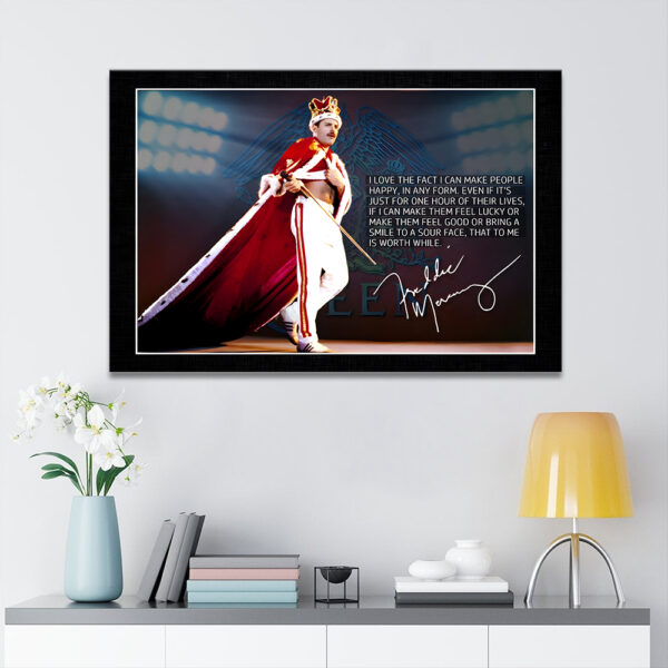 Freddie Mercury Rectangle Canvas With Inner Frame - MAITM 10515
