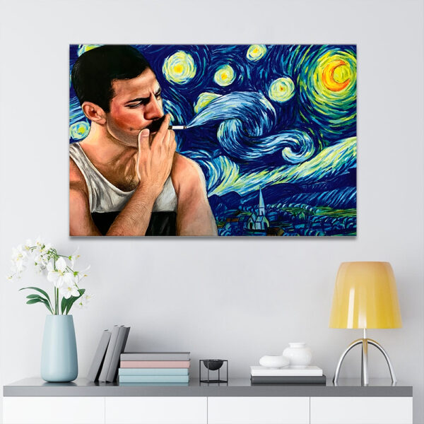 Freddie Mercury Rectangle Canvas With Inner Frame - MAITM 10534