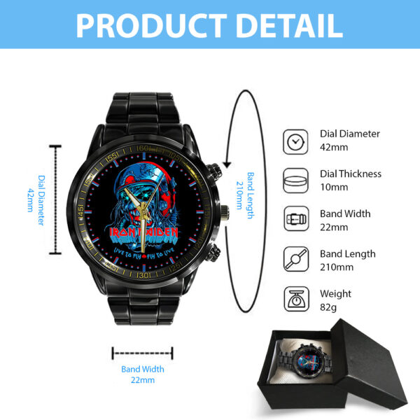 IRMA Black Stainless Steel Watch - GNE NEW300