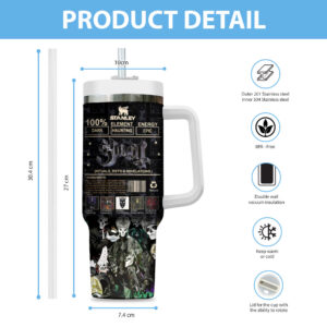 Ghost Band 40oz Stanley Tumbler - TANTN 12147