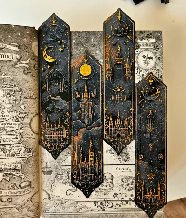 Harry Potter Hogwarts 3D Printed Bookmark Set 4PCS - GNE DROP576
