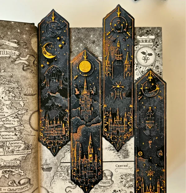 Harry Potter Hogwarts 3D Printed Bookmark Set 4PCS - GNE DROP576