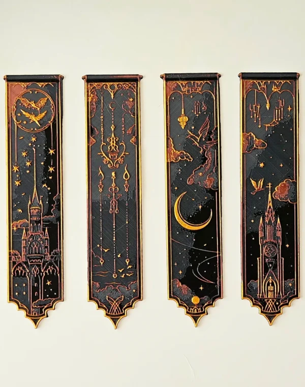 Harry Potter Hogwarts 3D Printed Bookmark Set 4PCS - GNE DROP577
