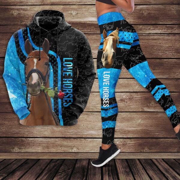 Horse 3D Hoodie And Leggings - VANDH 4433