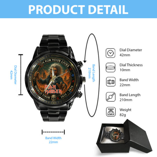 IRMA Black Stainless Steel Watch - GNE NEW263