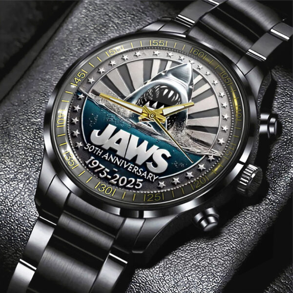 Jaws Black Stainless Steel Watch - TANTN 12372