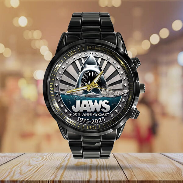 Jaws Black Stainless Steel Watch - TANTN 12372