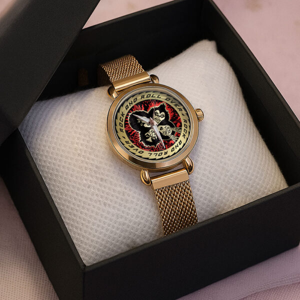 Kiss Band Mesh Strap Quartz Watch - MAITM 10628