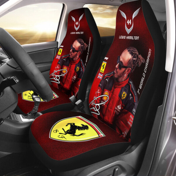 Lewis Hamilton x Scuderia Ferrari 2PCS Car Seat Cover - MAITM 10869