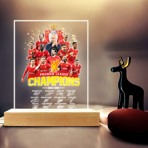 Liverpool FC Led Light with Wooden Base (7 Colors) – TANTN 12378