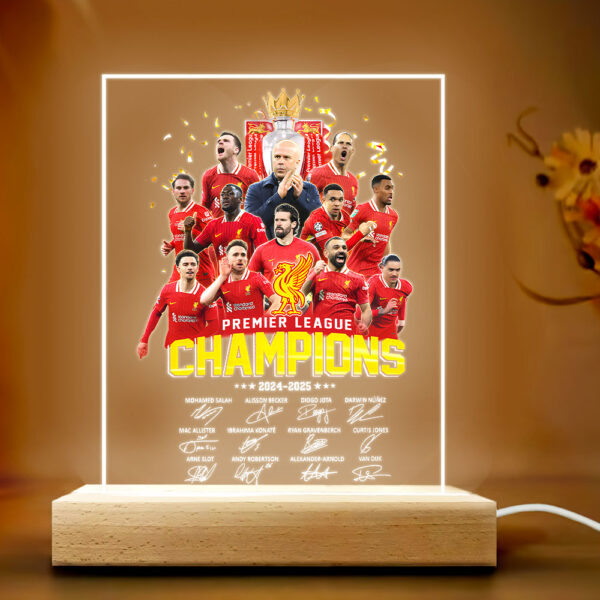 Liverpool FC Led Light with Wooden Base (7 Colors) – TANTN 12378