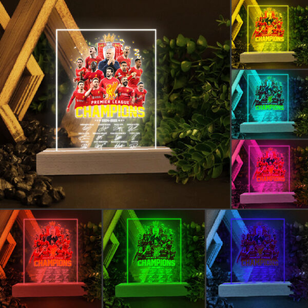 Liverpool FC Led Light with Wooden Base (7 Colors) – TANTN 12378