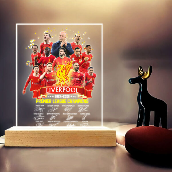 Liverpool FC Led Light with Wooden Base (7 Colors) – TANTN 12379