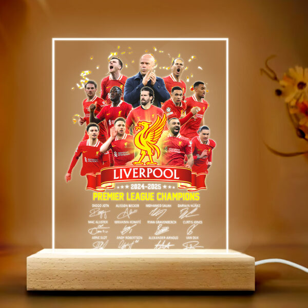 Liverpool FC Led Light with Wooden Base (7 Colors) – TANTN 12379