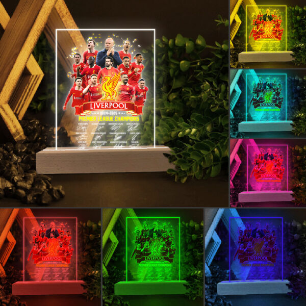 Liverpool FC Led Light with Wooden Base (7 Colors) – TANTN 12379