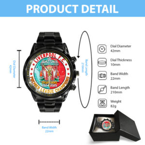 Liverpool FC Black Stainless Steel Watch - TANTN 12222
