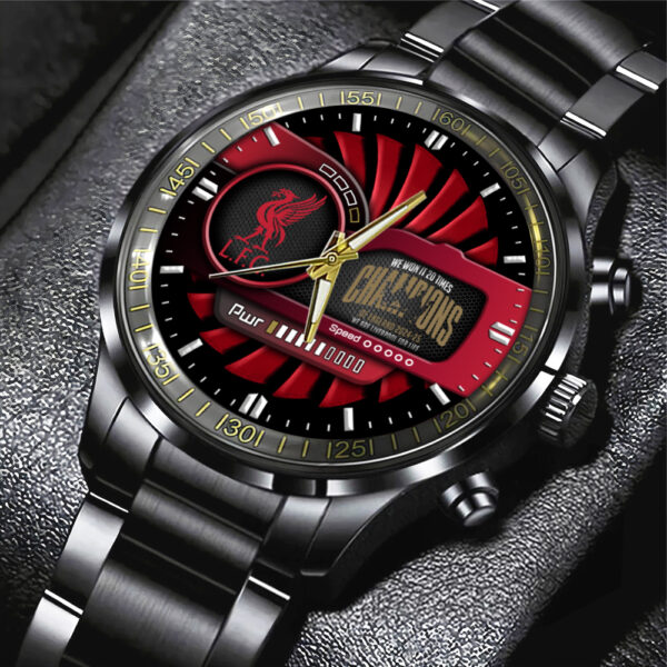 Liverpool FC Black Stainless Steel Watch - TANTN 12423
