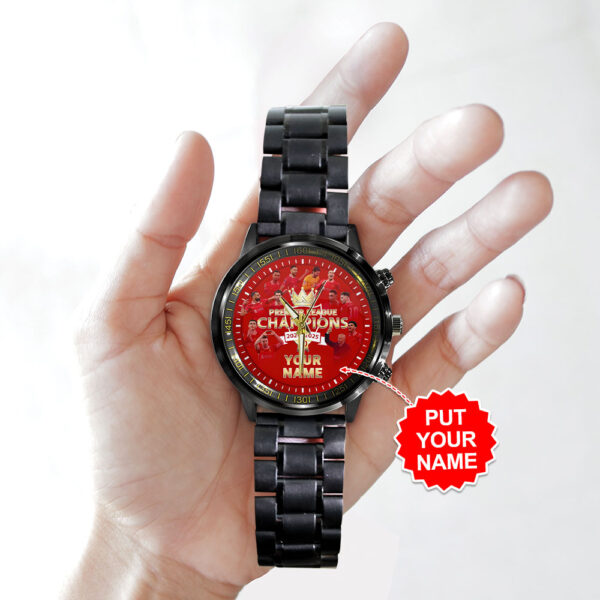 Personalized Liverpool FC Black Stainless Steel Watch - HOATT 10062