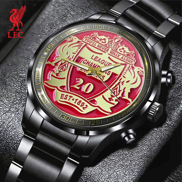 Liverpool FC Black Stainless Steel Watch - TANTN 12195