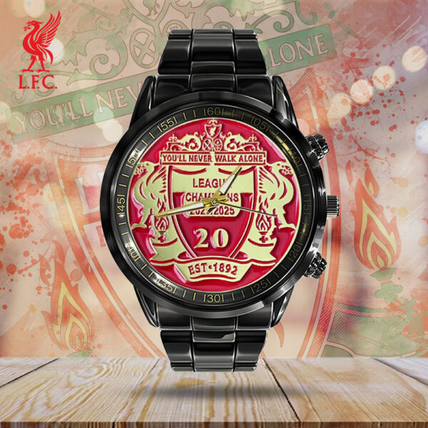 Liverpool FC Black Stainless Steel Watch - TANTN 12195
