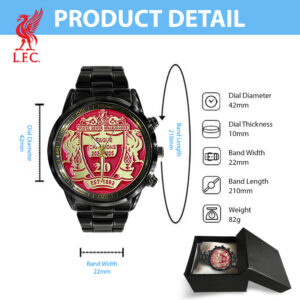 Liverpool FC Black Stainless Steel Watch - TANTN 12195