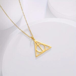 Harry Potter Stainless Steel Deathly Hallows Necklace - MAITM DROP103