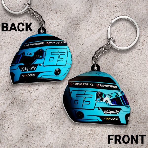 Mercedes-AMG Petronas F1 X George Russell Custom Shape 2-sided Keychain - HOATT 9659