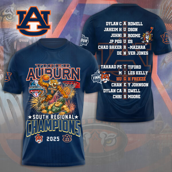 Auburn Tigers Men's Basketball 3D Apparel - NGHIAVT 1962