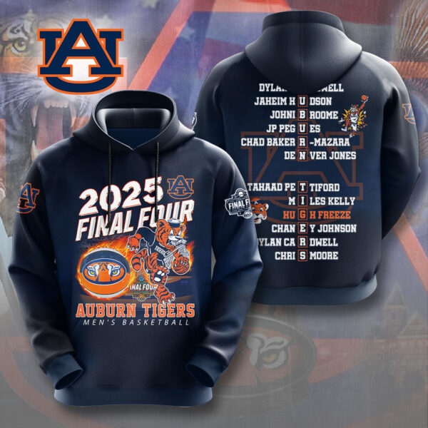 Auburn Tigers Men's Basketball 3D Apparel - NGHIAVT 1963