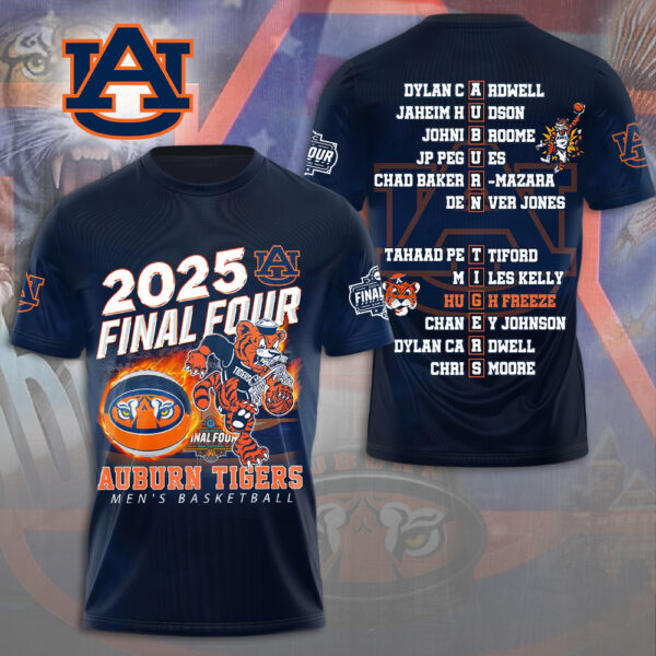 Auburn Tigers Men's Basketball 3D Apparel - NGHIAVT 1963