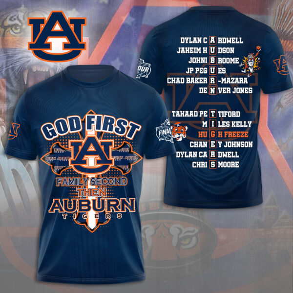 Auburn Tigers Men's Basketball 3D Apparel - NGHIAVT 1964