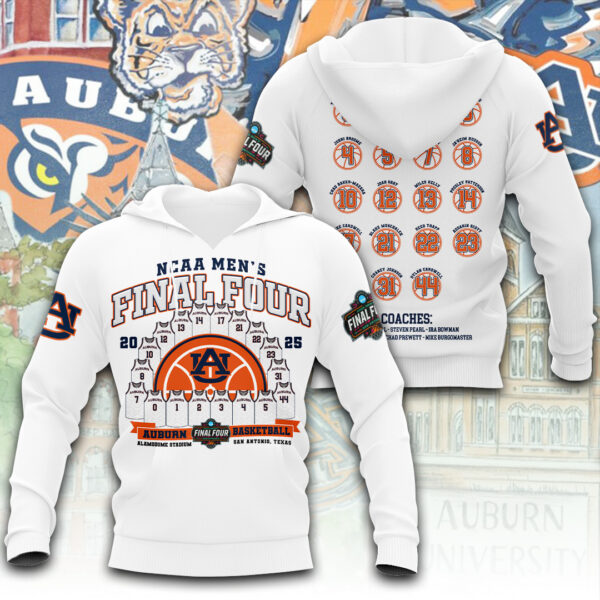 Auburn Tigers Men's Basketball 3D Apparel - NGHIAVT 1966