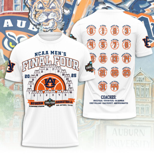 Auburn Tigers Men's Basketball 3D Apparel - NGHIAVT 1966