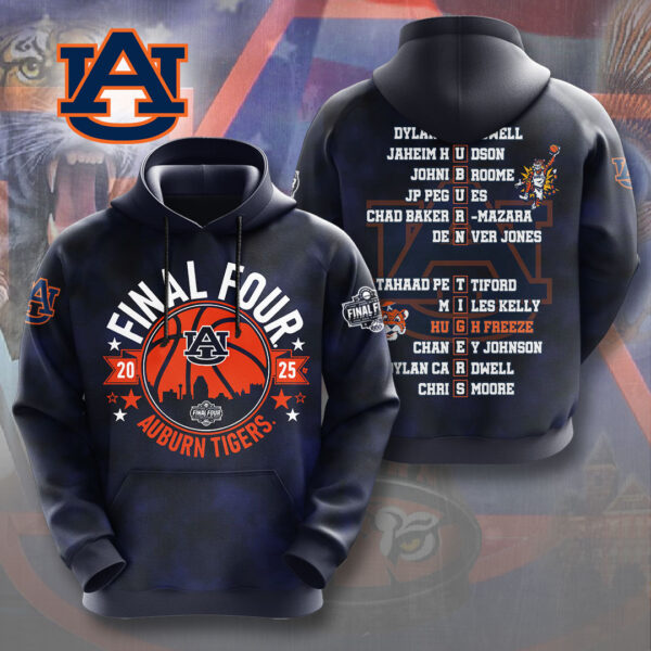 Auburn Tigers Men's Basketball 3D Apparel - NGHIAVT 1967