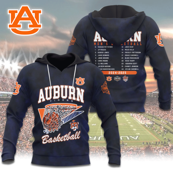 Auburn Tigers Men's Basketball 3D Apparel - NGHIAVT 1969
