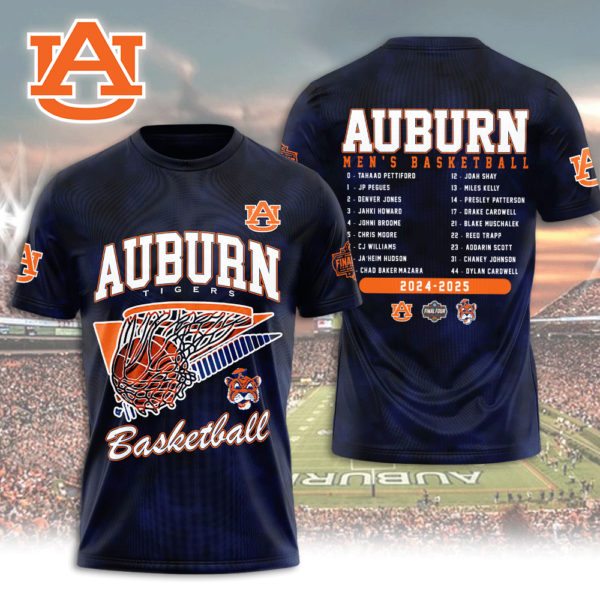 Auburn Tigers Men's Basketball 3D Apparel - NGHIAVT 1969