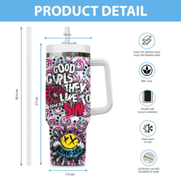 Blink-182 40oz Stanley Tumbler - NGHIAVT 2155