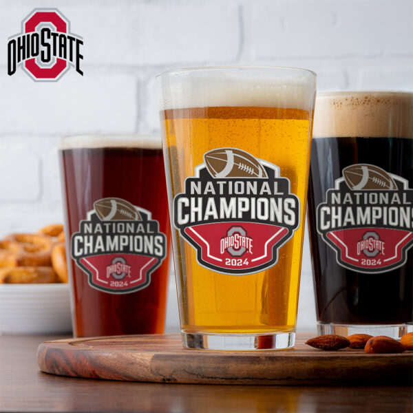 Ohio State Buckeyes Football 16oz Print Glass Cup - TANTN 12139