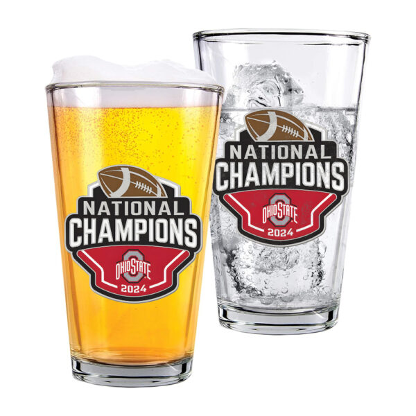 Ohio State Buckeyes Football 16oz Print Glass Cup - TANTN 12139