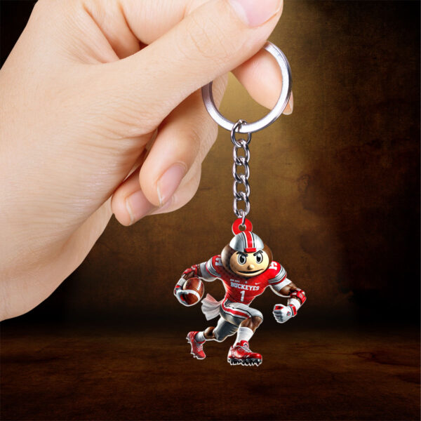 Ohio State Buckeyes Football Custom Shape 2-sided Keychain - HOATT 9651