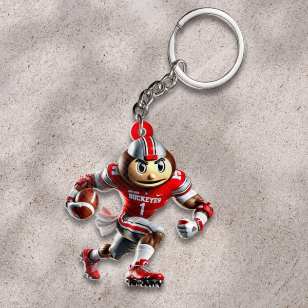 Ohio State Buckeyes Football Custom Shape 2-sided Keychain - HOATT 9651