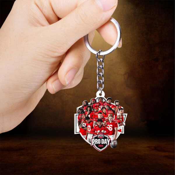 Ohio State Buckeyes Football Custom Shape 2-sided Keychain - HOATT 9755