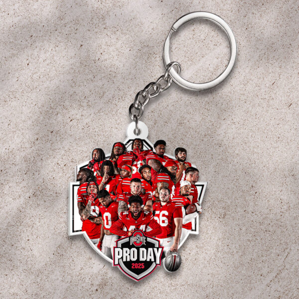 Ohio State Buckeyes Football Custom Shape 2-sided Keychain - HOATT 9755
