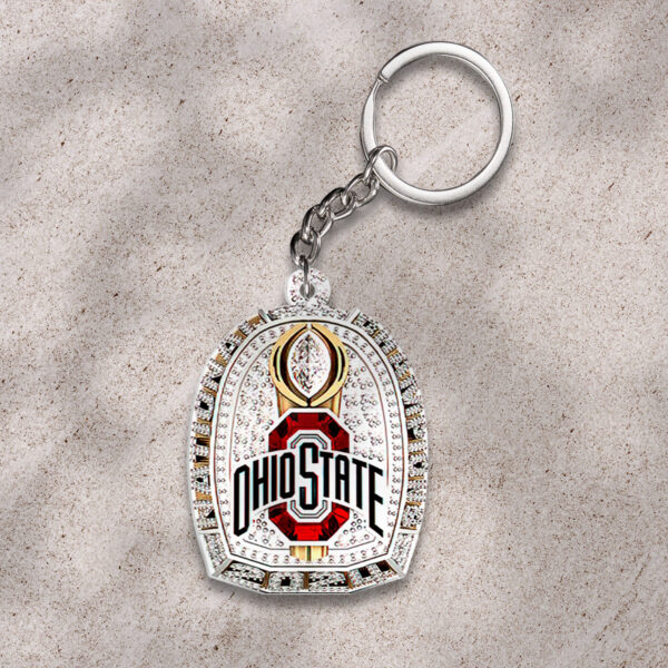 Ohio State Buckeyes Football Custom Shape 2-sided Keychain - HOATT 9862