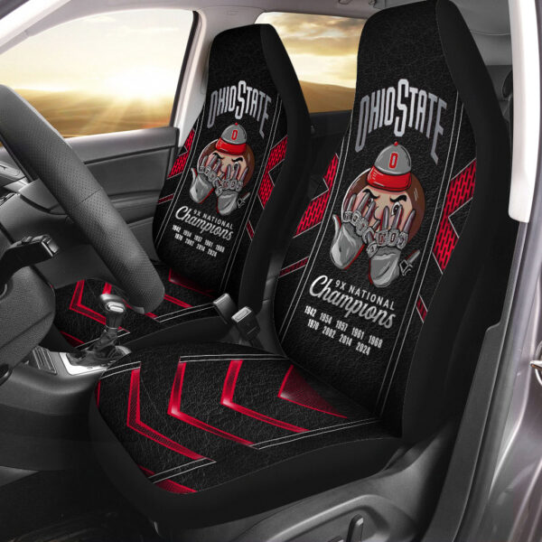 Ohio State Buckeyes Football 2PCS Car Seat Cover - HOATT 9769