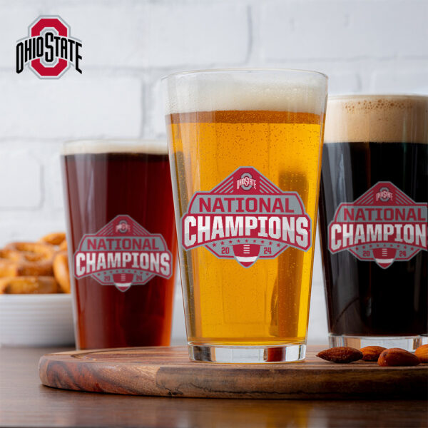 Ohio State Buckeyes Football 16oz Print Glass Cup - TANTN 12137