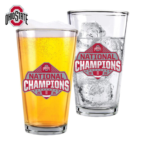 Ohio State Buckeyes Football 16oz Print Glass Cup - TANTN 12137